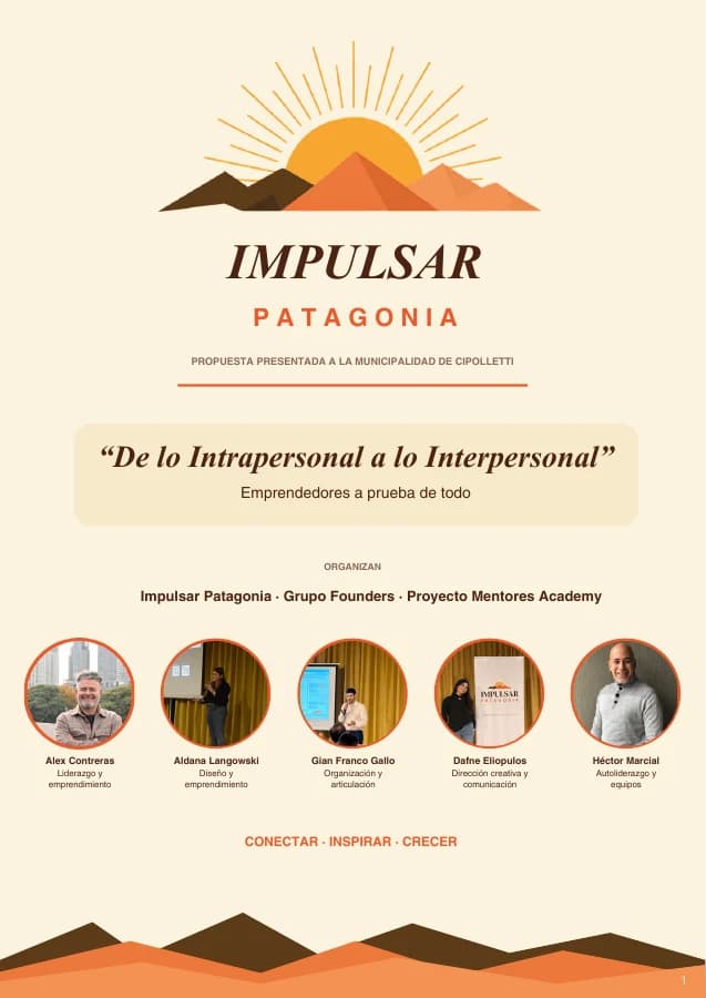 Portada de la propuesta para la Municipalidad de Cipolletti